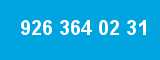 926 364 02 31 926 364 02 31